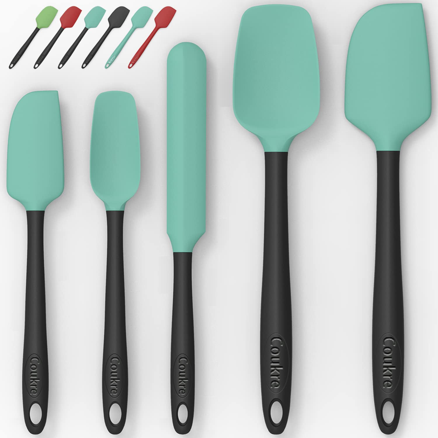 Silicone Spatula Set of 5,High Temperature Resistant, Food Grade Silicone, Di...