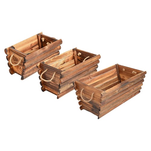 Wood Planter Box Flower Pot Multifunctional for Dining Room Rectangular - Picture 1 of 21