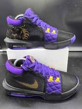 Nike LeBron Witness 8 VIII Lakers Black Gold Purple FB2239-001 Men's Size 8.5