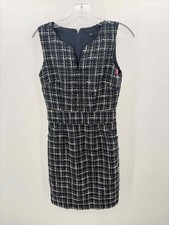 Pre-Owned Banana Republic Navy Size 0 Tweed Knee Length Sleeveless Dress