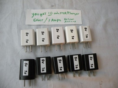 10 Pack Universal 5V 1A US Plug USB AC Wall Charger Power Adapter  Smart Phone