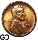 1931 Lincoln Cent Wheat Penny, Beautiful Superb Gem BU++