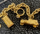 2 Vintage AVON Bracelets - Gold Tone 5 Charm  & Silver Tone 5 Bell Bracelet — photo 6