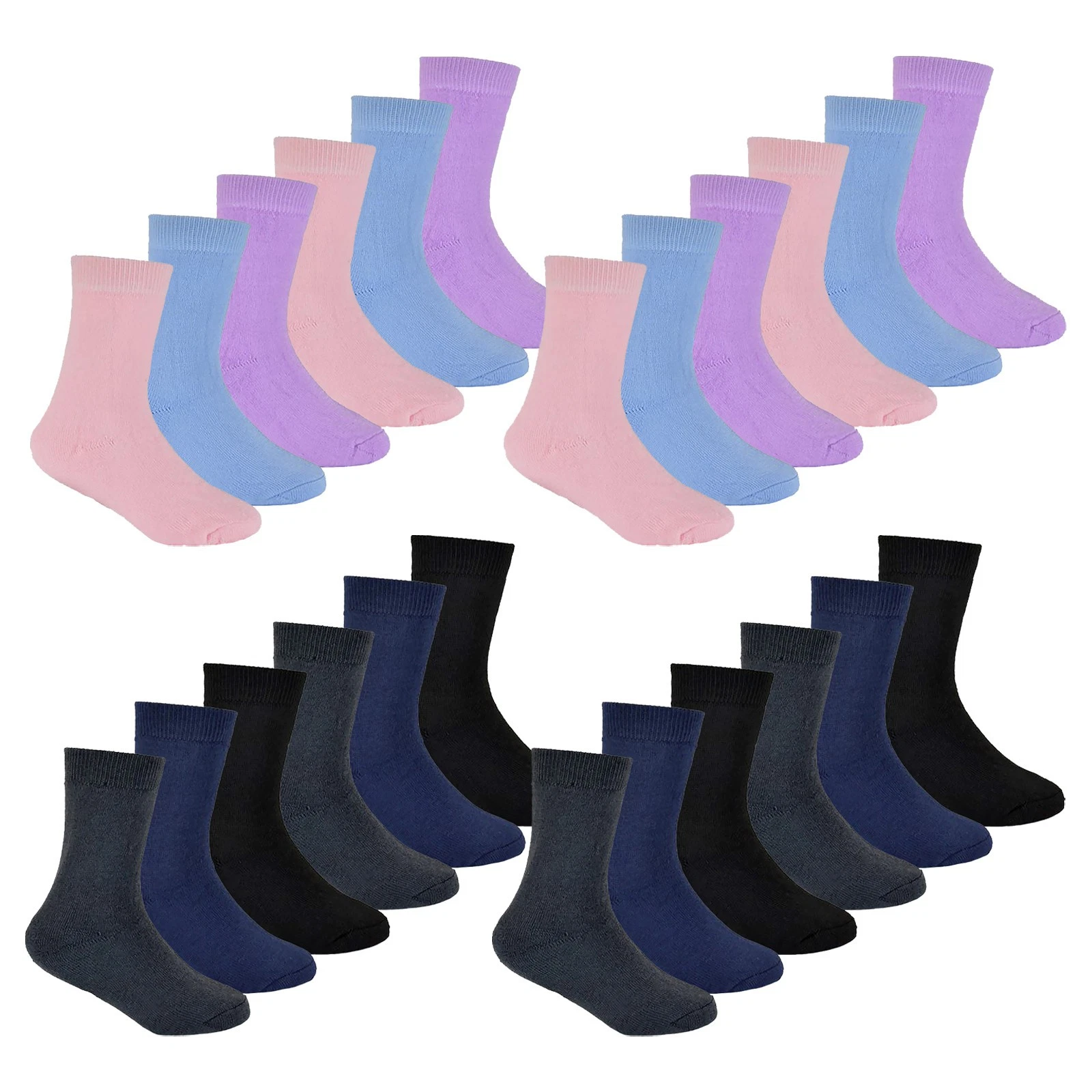 Boys Thermal Socks by Sock Snob , 12 Pairs Fluffy Inner Socks for Winter