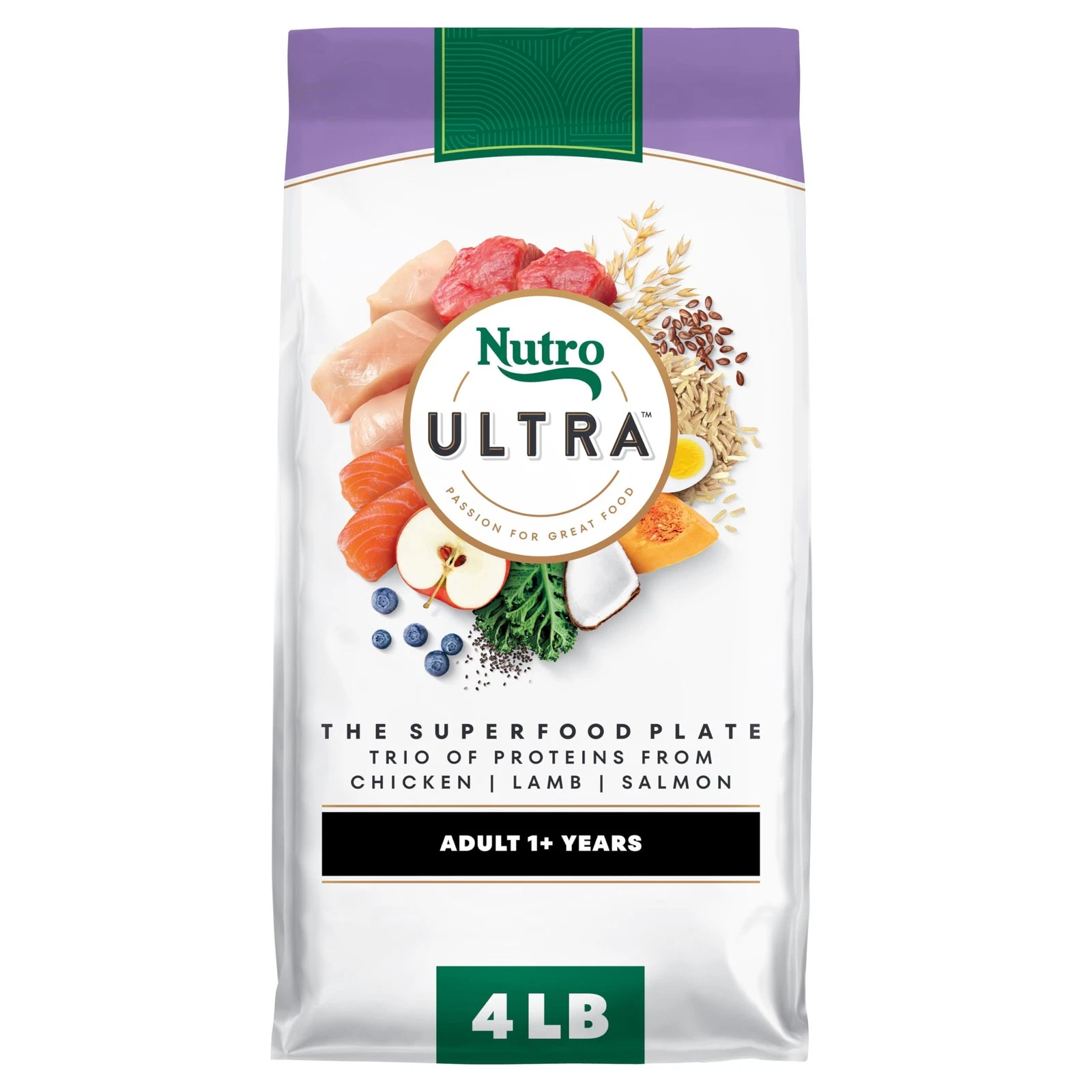 Ultra Dry Dog Food for Adult Dogs with a Trio of Proteins from Chicken, Lamb ...