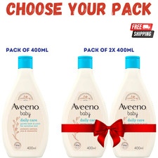 Aveeno Baby Daily Care Bath Wash 400ml Prebiotic Oatmeal Moisturising UK SELLER