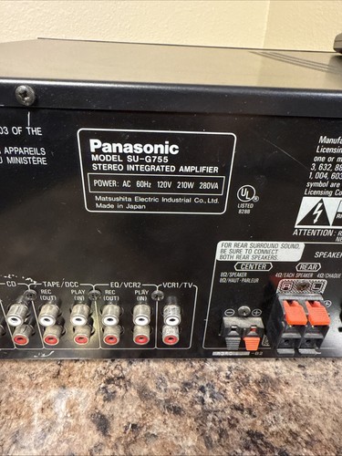 Amplificatore integrato stereo Panasonic SU-G755 testato funzionante. Include telecomando. - Foto 7 di 10