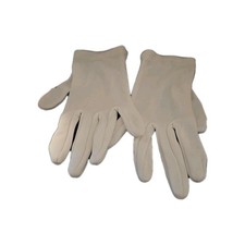 Easter 1960's Medium-sized Vintage Stretch Nylon Ivory White Formal Gloves Kids