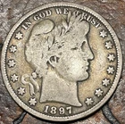 1897  Barber Half Dollar USA 🇺🇸 Historic Silver Coin