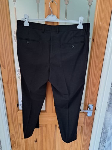 MARC DARCY RAMBO MENS 3PC BLACK SUIT JKT 38R W/COAT 42R PANTS 36 X 25 SHORT +TIE - Picture 14 of 20