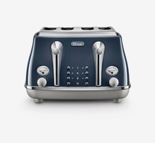 Image of De'Longhi CTOC4003BL 4 Slice Toaster Icona Capitals 1800w - London Blue New