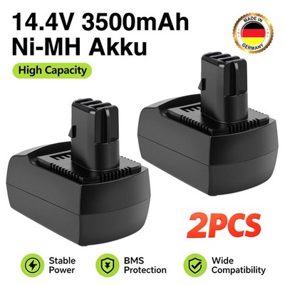 2x Akku Für Metabo 6.25475 6.25476 BSZ14.4 SBZ14.4 Impuls ULA9.6-18 14,4V Ni-MH