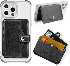Leather Phone Wallet Stick on Credit Card Holder Cell Phone Minimalist Wallet