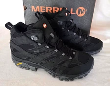 NEW NIB Merrell Moab 2 Mid Black Boots Men's 11.5