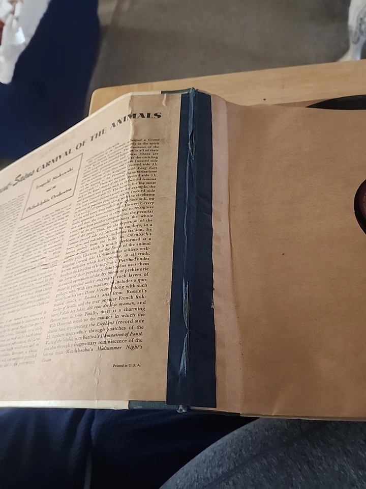 1946 Carnival of the Animals Leopold Stokowski 78 Shellac Victor Records M 762 - Image 3 of 4