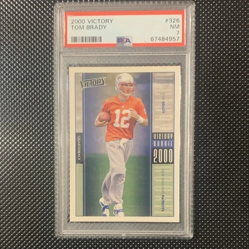 Upper Deck 2000 Victory Tom Brady Rookie Patriots #326 PSA 7 Football Card