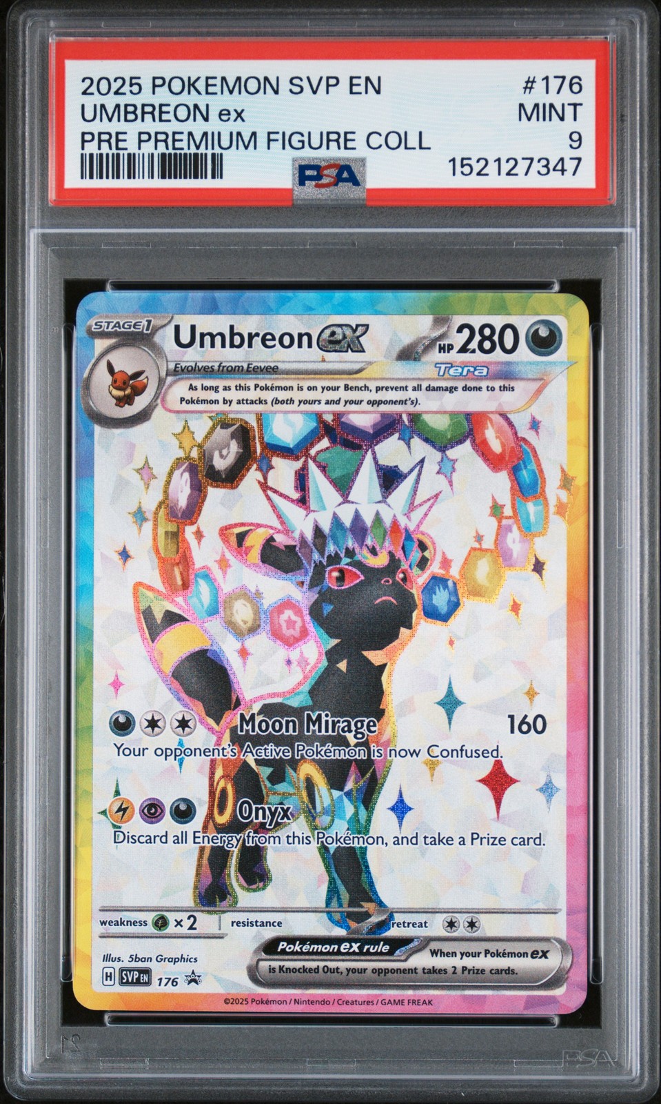 2025 POKEMON SVP EN-SV BLACK STAR PROMO #176 UMBREON EX PSA 9
