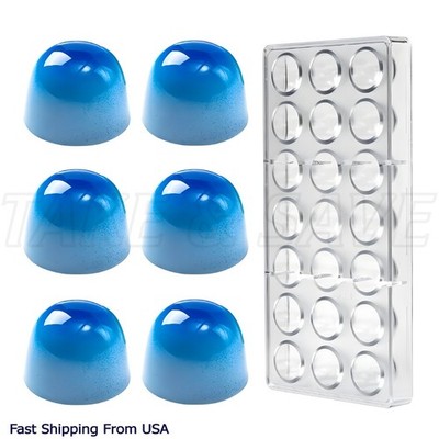 Polycarbonate Chocolate Mold Bullet Shape for Chocolate Bonbons Candy 21 Cavity