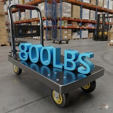 Heavy Duty Foldable Moving Hand Truck Push Cart Trolley - 800LBS Capacit