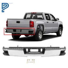 Rear Bumper Assembly Step For Chevy Silverado GMC Sierra 1500 2014-2018 Chrome