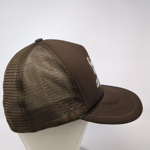 Sombrero de camionero When I Die Snapback marrón talla única malla ajustable cuerda trasera AmaPro - Imagen 5 de 9