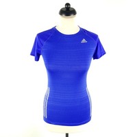 Adidas Performance Running Supernova T-Shirt Damen Xs Lila Climacool Laufshirt