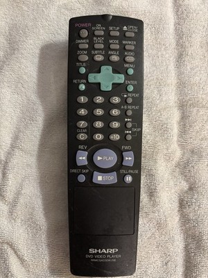 OEM SHARP RRMCGA030WJSB DVD Player Remote Control DVS2U, DVMX1U, DVS1U Models ++