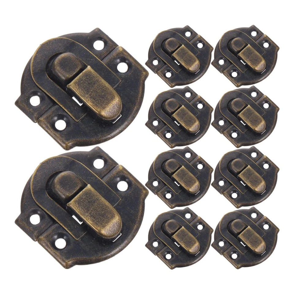 20 Pcs Petit Fermoir Boite Loquets Pour Caisses En Bois D'armoire Vintage - Photo 2/4