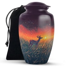 Deer Urns for Human Ashes Adult Male 10 Inch Cremation Burial Urn Ashes