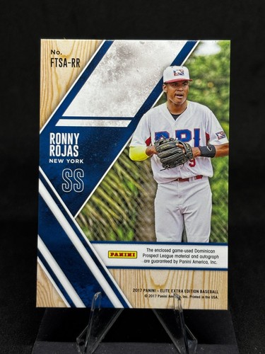 Ronny Rojas 2017 Elite Edition Future Threads Silhouettes Auto #FTSA-RR /99 - Picture 2 of 2
