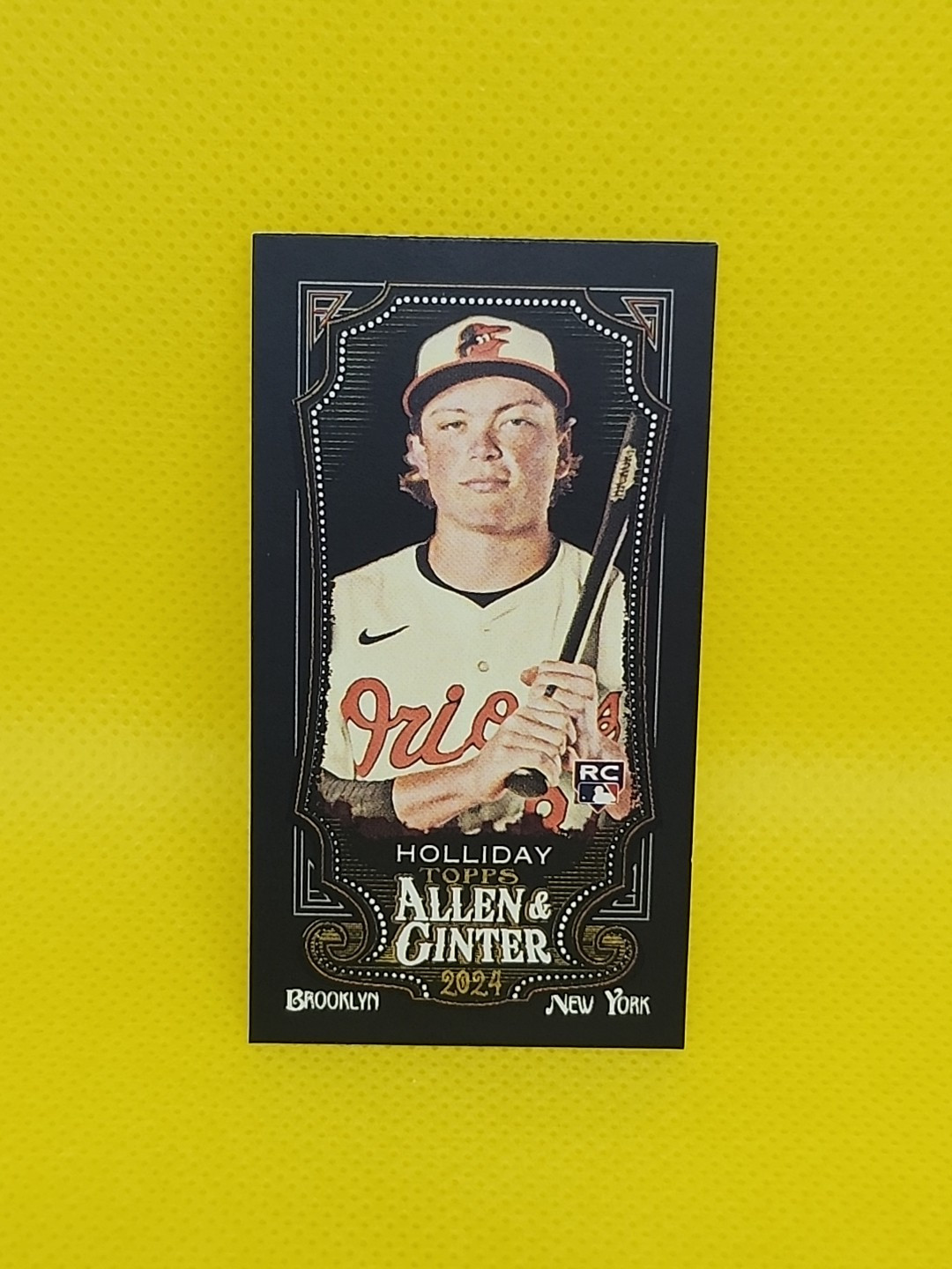 2024 Topps Allen & Ginter Mini Black Border Jackson Holliday #277 Orioles RC