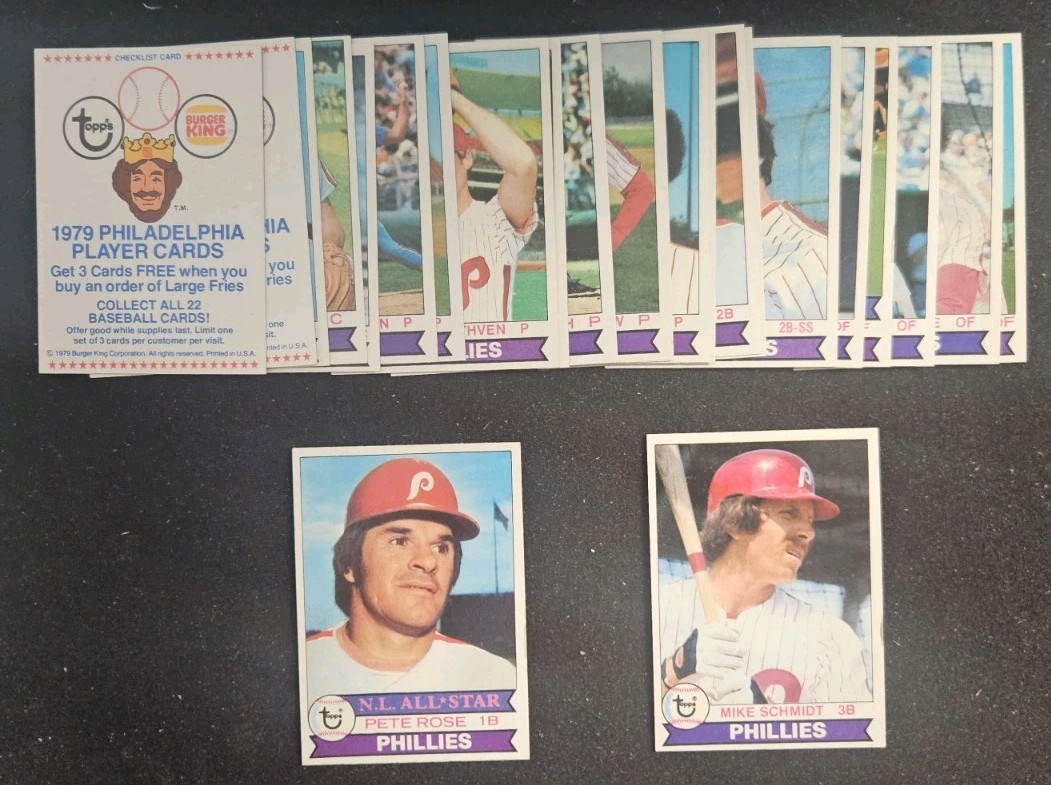 1979 Topps Burger King Complete Philadelphia Phillies Team Set Mike Schmidt