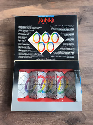 Vintage 1987 Rubik s Magic Master Edition Matchbox Puzzle 12 Tiles 5 Rings