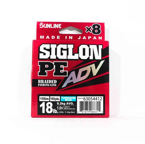 Sunline P.E Line X8 Siglon Advance 150M P.E 1.5 18LB Blue (6315) - Picture 1 of 6