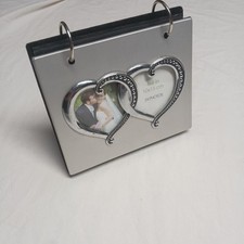 Silvertone 5.5X6" Heart Photo Album HoldsTwenty-four 4X6" Photos - PINNACLE