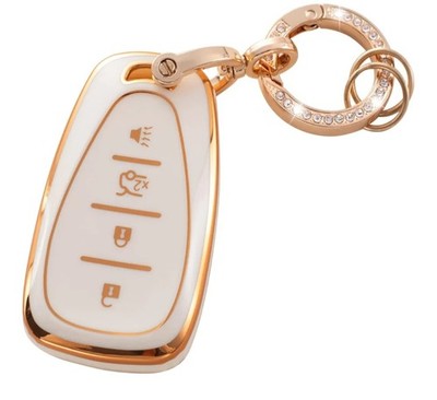 Key Fob Cover Bling Shell Case 4BTN for Chevrolet Sonic Equinox Bolt Trax Volt