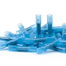 AIRIC Heat Shrink Butt Connectors 16-14 AWG, 100 Pcs Waterproof Electrical Crimp