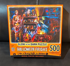 MasterPieces Glow in the Dark Halloween Fright 500 Piece Jigsaw Puzzle Poster