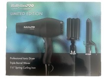 BaBylissPRO Porcelain Ceramic 3-Pc Styling Set Dryer Waver Curling Iron Open Box