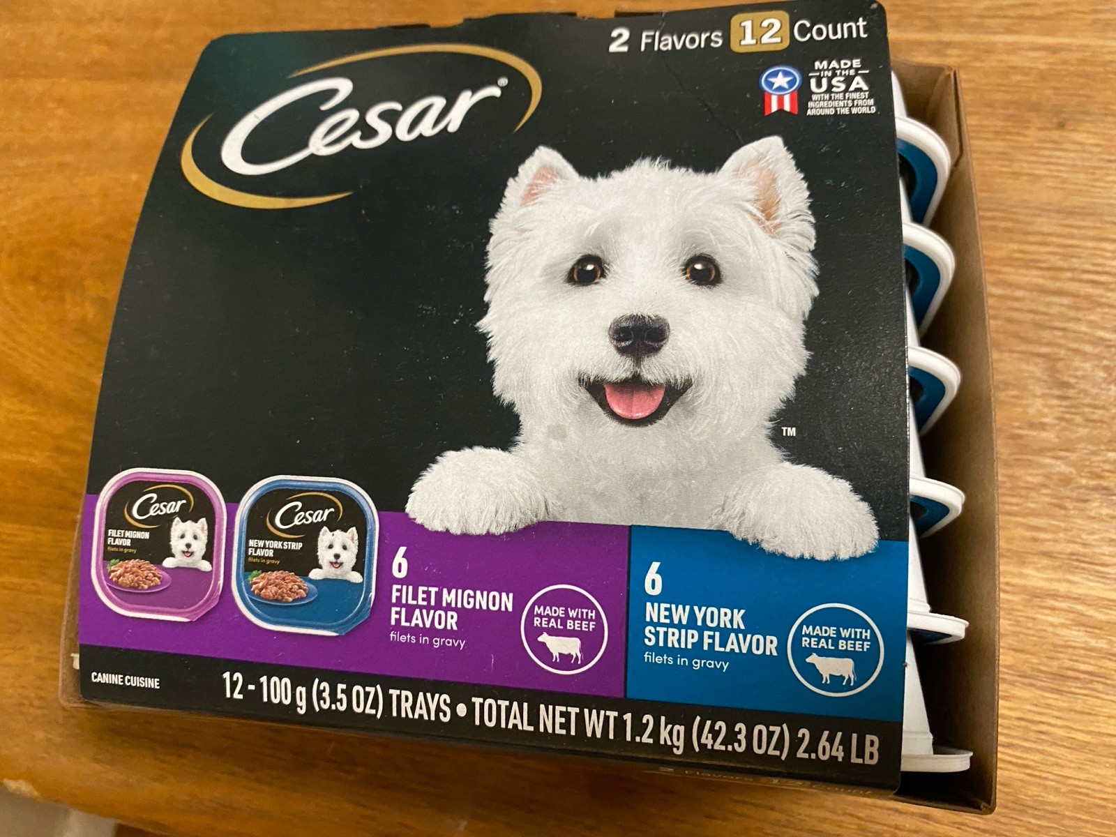 Cesar Filets in Gravy Adult Wet Dog Food, Filet Mignon and New York Strip Flavor
