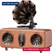 Retro Bluetooth Speaker,FM RadioVintage Speaker Bass with USB TF AUX Player