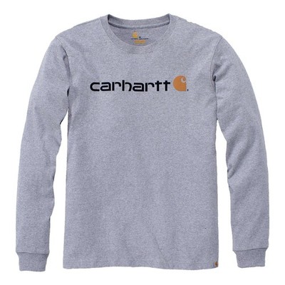 Carhartt T-Shirt Langarm Core Logo grau meliert 2XL