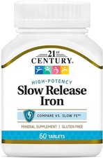 Slow Release Iron Tablet Supplement, 120 Coun...