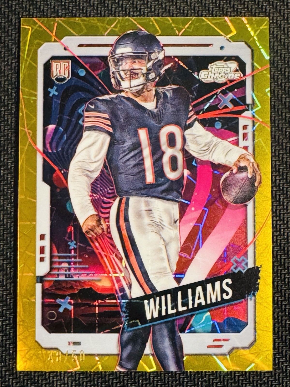 2024 Topps Cosmic Chrome - Rookies Caleb Williams #118 Gold Interstellar 48/50