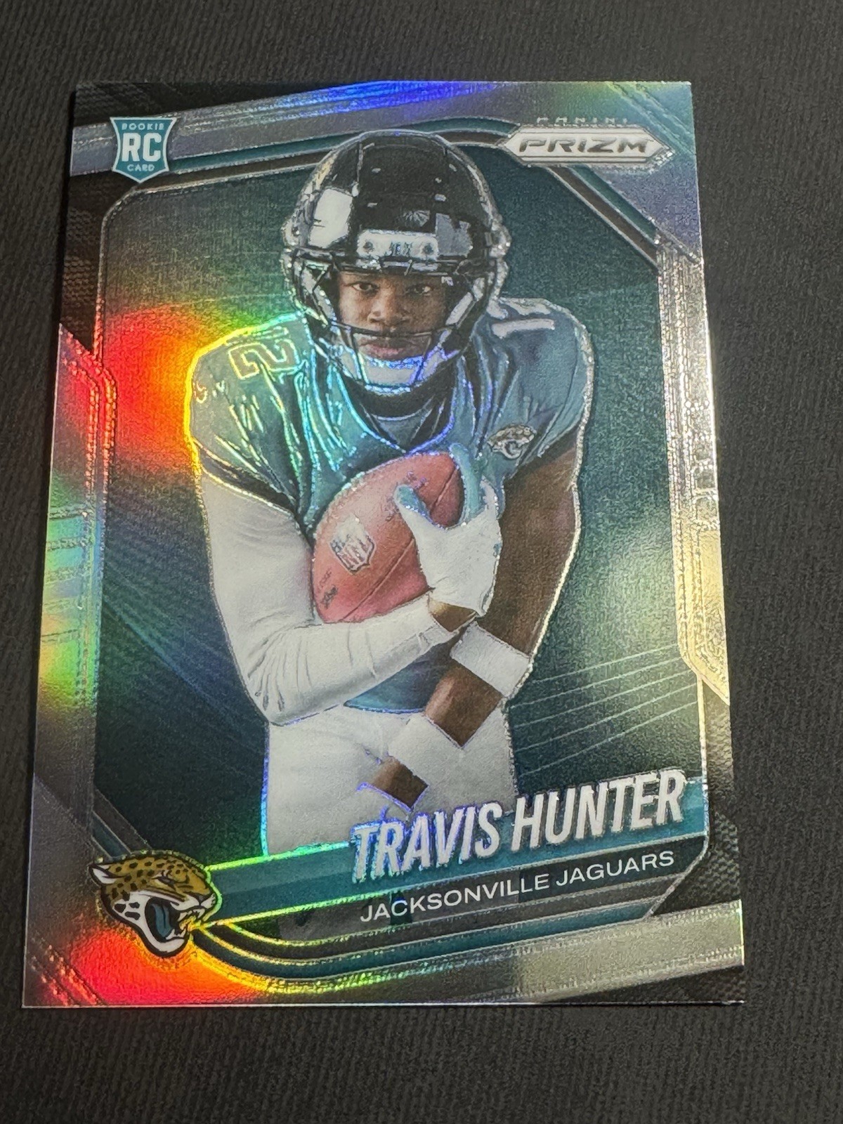 Travis Hunter 2025 Prizm Silver Prizm Variation Rookie Card