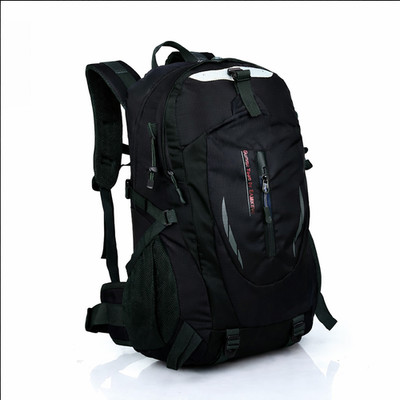 Black 40L Waterproof Hiking Backpack   Travel Camping Outdoor Sports Daypack
