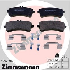 ZIMMERMANN Bremsbelagsatz Scheibenbremse 25163.185.3 für SL GT AMG C190 MERCEDES ZIMMERMANN Bremsbelagsatz Scheibenbremse 25163.185.3 für SL GT AMG C190 MERCEDES