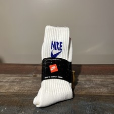 Vintage Nike Socks Jumbo Swoosh 90s New   Original OG White Royal 80s Tube DS