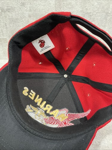 Cappellino Marines con ricamo ombra (ROSSO) taglia unica nuovo - Foto 5 di 8