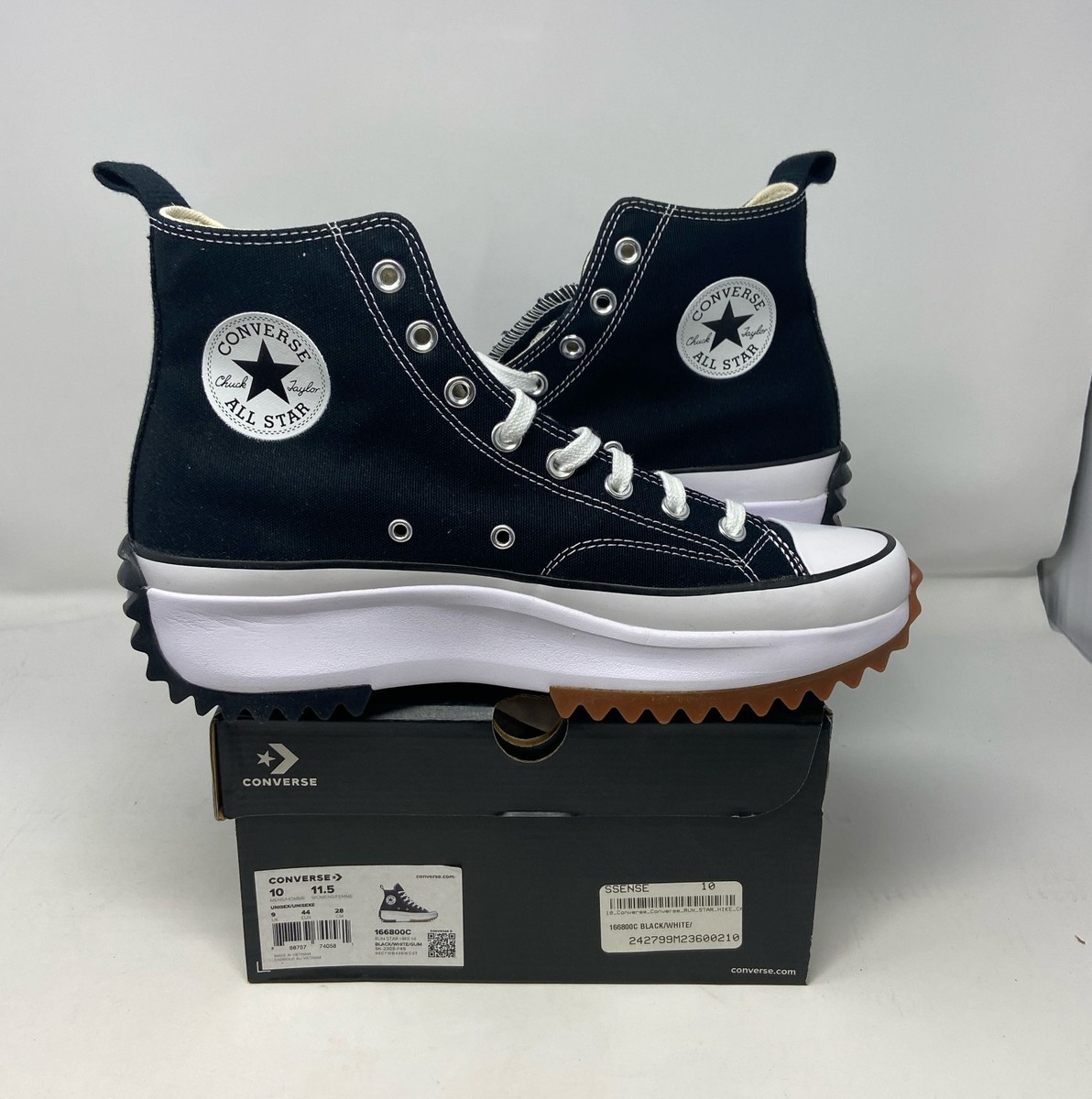 Size 10 Converse Run Star High Black for sale online